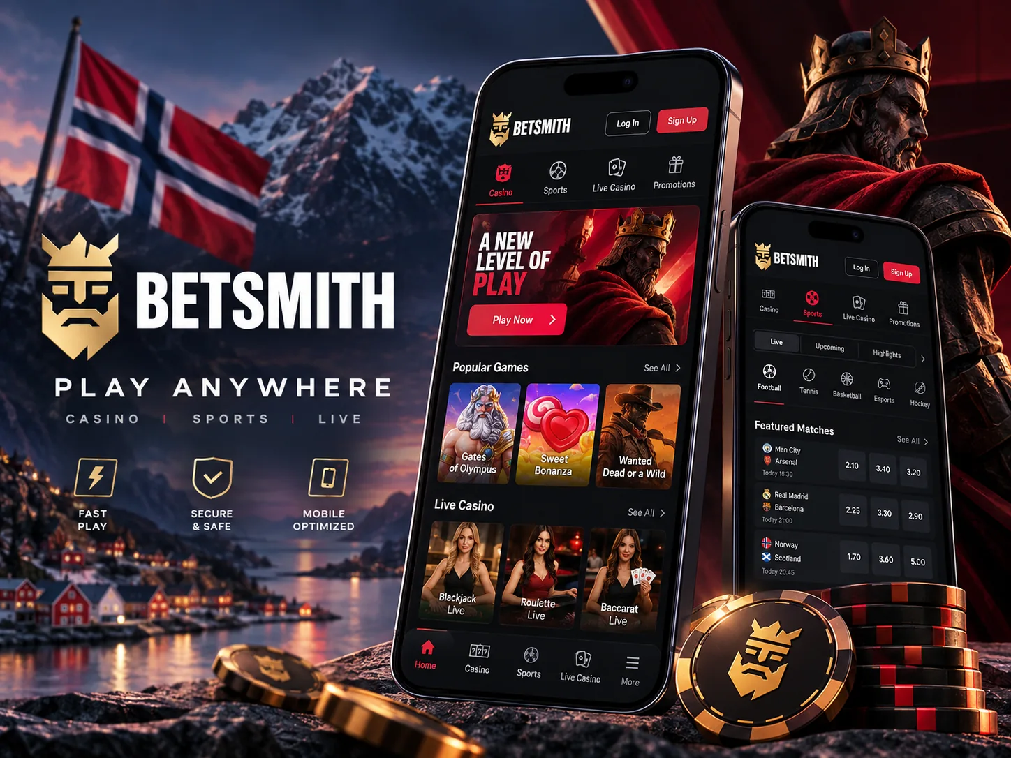 Betsmith casino på mobil